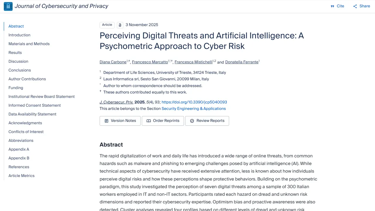 Laus Informatica -Unitrieste studio scientifico cybersecurity